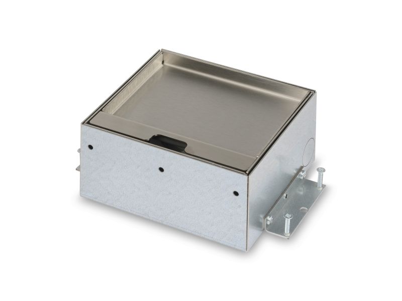 Servicebox 3.0 - 2x 230V - RVS deksel met 15mm inlegdiepte zonder oplegrand