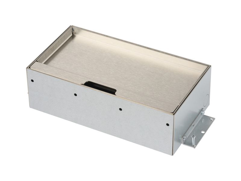 Servicebox 3.0 - 2x 230V + 2x leeg - RVS deksel met 15mm inlegdiepte zonder oplegrand