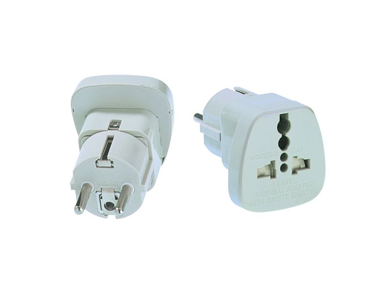 Reisstekker - plug pin: RA en penaarde - socket: universeel - 16A / 250V