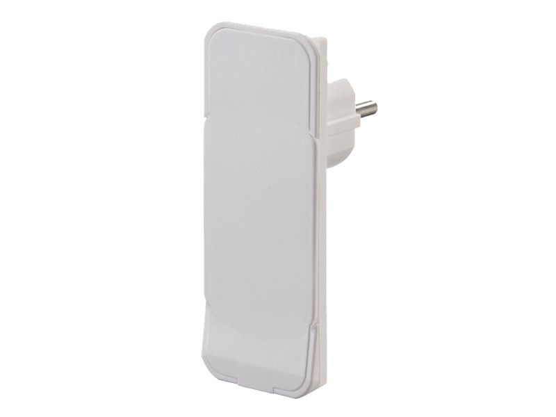 Flat plug RA - zonder kabel - wit
