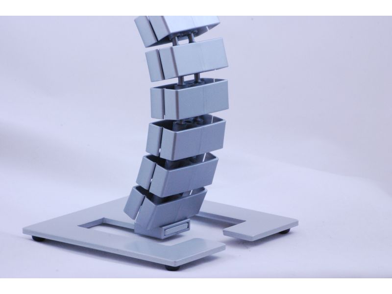 Cube - set 3m - incl. verzwaarde voet en plafondadapter - zilvergrijs - plafondadapter wit