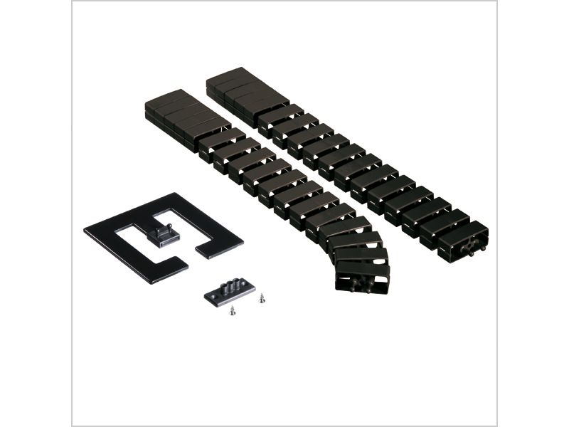 Cube - set 3m - inclusief verzwaarde voet en plafondadapter - zwart - plafondadapter wit