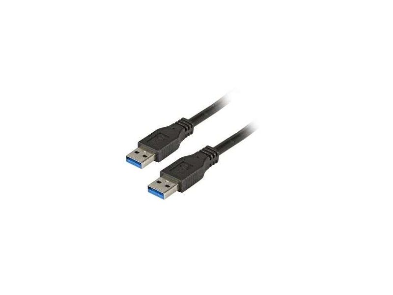 USB3.0 male/male kabel - 1,8m - zwart